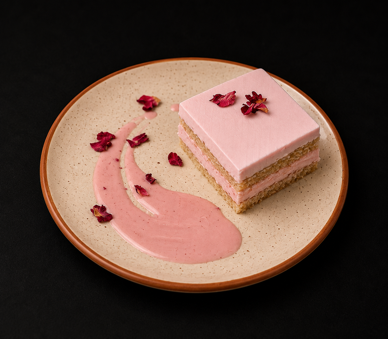 Rose Vanilla dessert with delicate floral notes